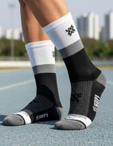 Meia Hupi Esportiva Corrida Anti Bol Run Colors Preto 36-42