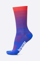 Meia Hupi Hyperline para Corrida e Ciclismo Cano Médio Azul/Vermelho Meia Hupi Hyperline para Corrida e Ciclismo Cano Médio Azul/Vermelho