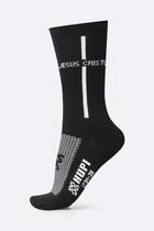 Meia HUPI Jesus Cristo Preto/Branco LT para pés menores 34-38