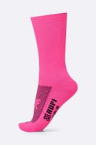 Meia HUPI Lisa Rosa Neon - LT para pés menores 34-38