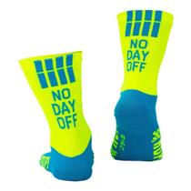 Meia HUPI No Day Off Amarelo Neon/Azul - LT para pés menores 34-38 Meia HUPI No Day Off Amarelo Neon/Azul - LT para pés menores 34-38