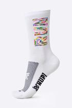 Meia HUPI Run Colors Branca - LT para pés menores 34-38 Meia HUPI Run Colors Branca - LT para pés menores 34-38