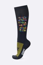 Meia HUPI Run Colors Preta Longa Meia HUPI Run Colors Preta Longa