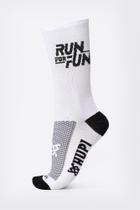Meia HUPI Run For Fun Branco - LT para pés menores 34-38