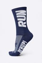 Meia Hupi Run para corrida Azul Marinho/Branco Meia Hupi Run para corrida Azul Marinho/Branco