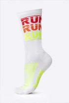 Meia HUPI Run Run Run Branco