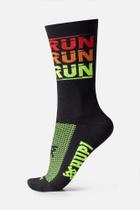 Meia HUPI Run Run Run Preto