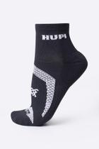 Meia HUPI Running Pro Prime Preto e Branco - LT para pés menores 34-38