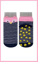 Meia Infantil Antiderrapante Bebê - Corujinha