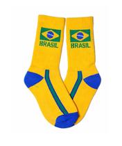 Meia Infantil Brasil Futebil Copa Seleção Pequena Meninos
