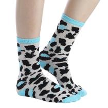 Meia Infantil Cano Alto Estampa Onça Azul Gasf 28239