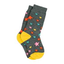 Meia Infantil Cano Longo Feminina Cinza Estrela - Lupo Meia Infantil Cano Longo Feminina Cinza Estrela - Lupo