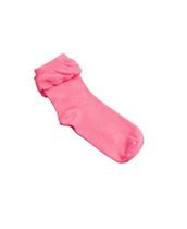 Meia Infantil Cano Médio Babados - Rosa - Bugbee Meia Infantil Cano Médio Babados - Rosa - Bugbee