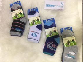 Meia infantil com 12 pares tamanho 19-23, 4 a 6 anos.
