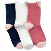 Meia Infantil Coração Kit Com 3 Pares Carters