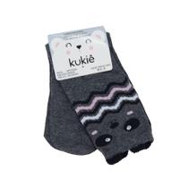 Meia Infantil Feminina Kukiê Cano Longo Panda Preta - 68135 Meia Infantil Feminina Kukiê Cano Longo Panda Preta - 68135