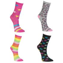 Meia Infantil Fun Socks Cano Alto Menina Coloridas