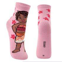 Meia Infantil Lupo Princesas Disney Moana, Elsa, Cinderela, Jasmine, Branca de Neve e Mais