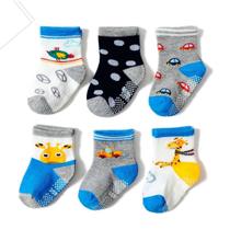 Meia Infantil Menino Com antiderrapante Kit com 12 pares Cano médio