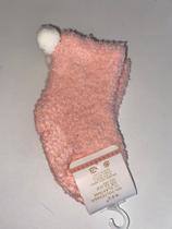 Meia infantil pelinho rosa