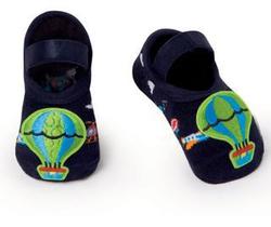 Meia Infantil Puket Sapatilha Antiderrapante Elástico Confortável Azul Desenho Balão 9 a 12m Meia Infantil Puket Sapatilha Antiderrapante Elástico Confortável Azul Desenho Balão 9 a 12m