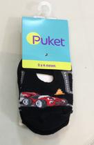 Meia Infantil Puket Sapatilha Atoalhada Elástico Confortável Preto Carro 0 a 4m Meia Infantil Puket Sapatilha Atoalhada Elástico Confortável Preto Carro 0 a 4m