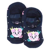 Meia Infantil Puket Sapatilha Boneca Com Aplique Menina