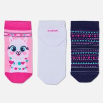 Meia Infantil Puket Tripack Micro Menina