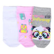 Meia Infantil Puket Tripack Micro Menina