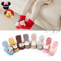 Meia Infantil Recém Nascido De Algodão / Antiderrapante / Com Desenho Para Bebês / Menina Menino