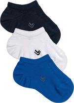 Meia Infantil Sapatilha Masculina Azul Kit 3 Pares Lupo