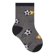 Meia Infantil Selene Cano Médio Futebol Cinza