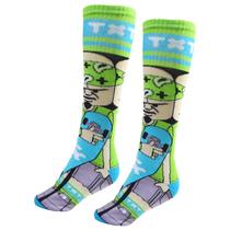 Meia Inline Desenhada Traxart Green Buddy DZ-079