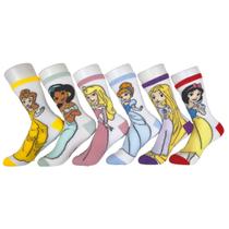 Meia Jolitex Kids Cano Médio Disney Princesas Cor:SortidosTamanho:6 a 8 Anos