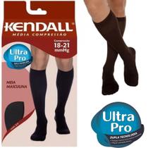 Meia Kendall Masculina Média Compressão (18-21mmHg) 3/4 (abaixo do joelho) Marrom