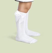 Meia Kids Festa 3/4 Menina Fashion Infantil Cano Longo Laço Meia Kids Festa 3/4 Menina Fashion Infantil Cano Longo Laço