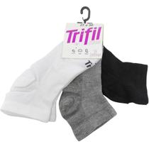 Meia Kit 3 Pares Infantil Unissex Casual Dia a Dia Cano Curto Trifil T5110k