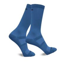 Meia Lisa Rikam Bike Ciclista Corrida Cano Médio Masculina