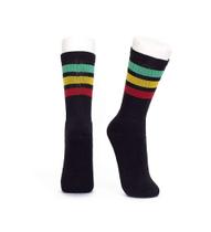 Meia listrada nas cores da Jamaica Meia listrada nas cores da Jamaica