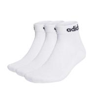 Meia Logo Linear Kit 3 Pares Ankle Branco Tam G