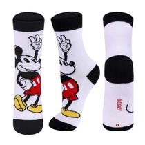 Meia Lupo Cano Médio Disney Mickey, Donald e Margarida Confortável, Divertida e Estilosa