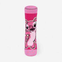 Meia Lupo Disney Kids Stitch Angel Rosa Meia Lupo Disney Kids Stitch Angel Rosa