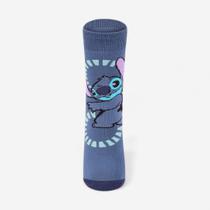 Meia Lupo Disney Stitch Infantil Com Antiderrapante Azul Meia Lupo Disney Stitch Infantil Com Antiderrapante Azul