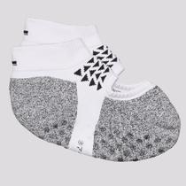 Meia Lupo Performance Sapatilha Pilates Feminina Cinza e Branca Meia Lupo Performance Sapatilha Pilates Feminina Cinza e Branca