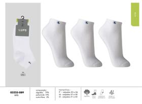 Meia lupo sport kit3 37/40 03225 08914 branco unissex