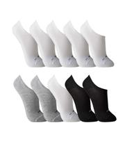Meia Lupo Sport Sapatilha (3270-954) Kit com 10 - Branco/Preto/Cinza