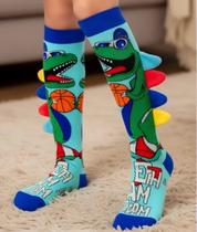 Meia Maluca 3D Dino Infantil Adulto Masculina Feminina Unissex Cano Alto Divertida com Apliques em Pelúcia, Tamanho Único Meia Maluca 3D Dino Infantil Adulto Masculina Feminina Unissex Cano Alto Divertida com Apliques em Pelúcia, Tamanho Único