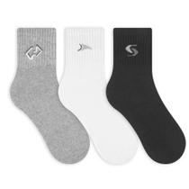 Meia Masculina Cano Longo 3 Pares 39/44 Estampada Casual Sortida - Selene Meia Masculina Cano Longo 3 Pares 39/44 Estampada Casual Sortida - Selene