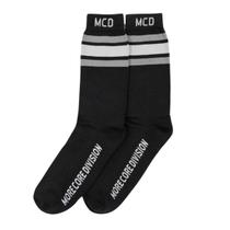 Meia Mcd Stripes Cano Longo Preto