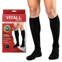 Meia Média Compressão 1802 Com Ponteira 1821 mmHg Varizes Inchaço Trabalho Vitall